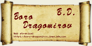 Boro Dragomirov vizit kartica